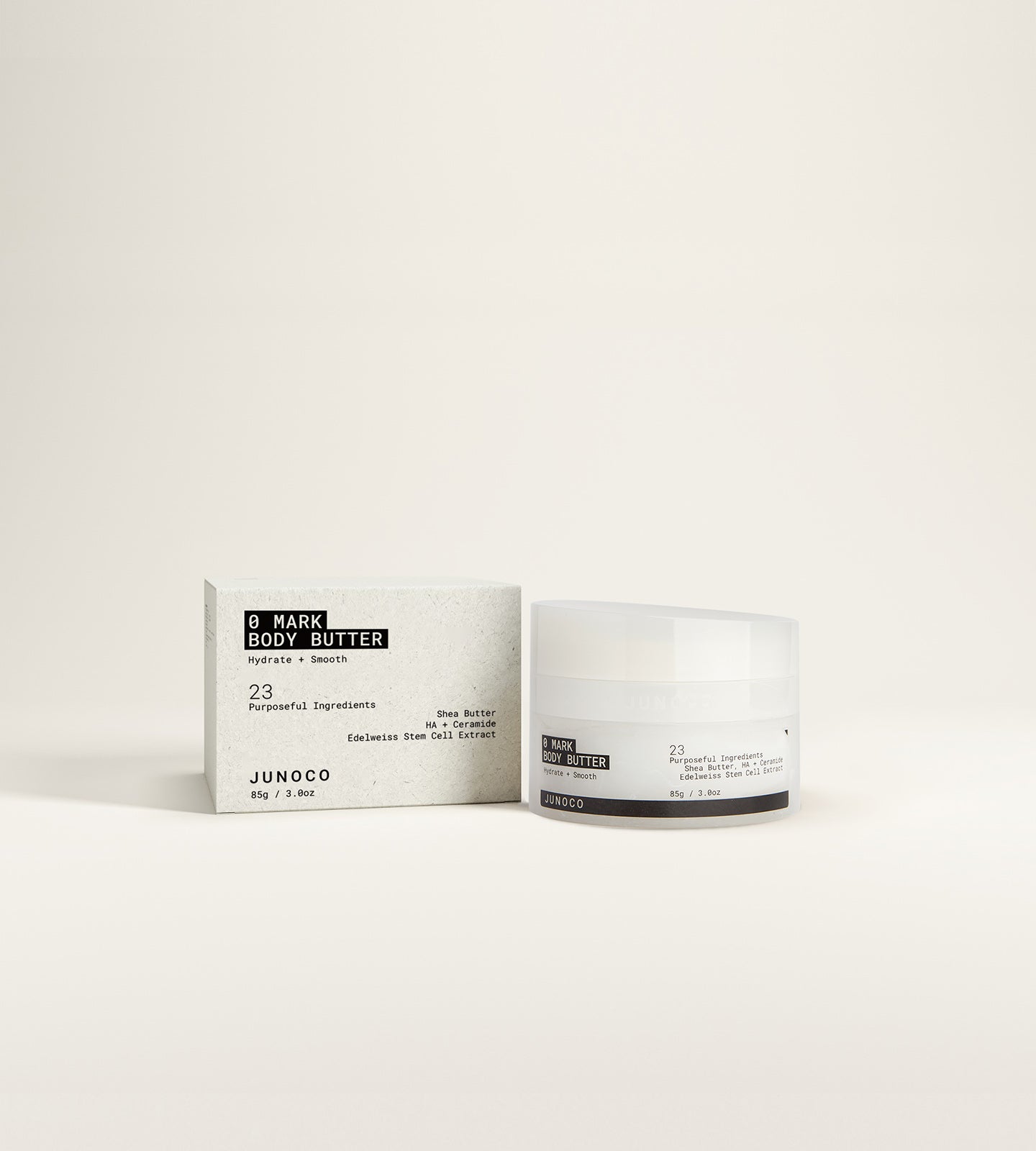 JUNOCO 0 Mark Body Butter - 85gr | with Shea Butter, Ceramides, and Hyaluronic Acid. JUNOCO 0 Mark Body Butter - 85gr | with Shea Butter, Ceramides, and Hyaluronic Acid.