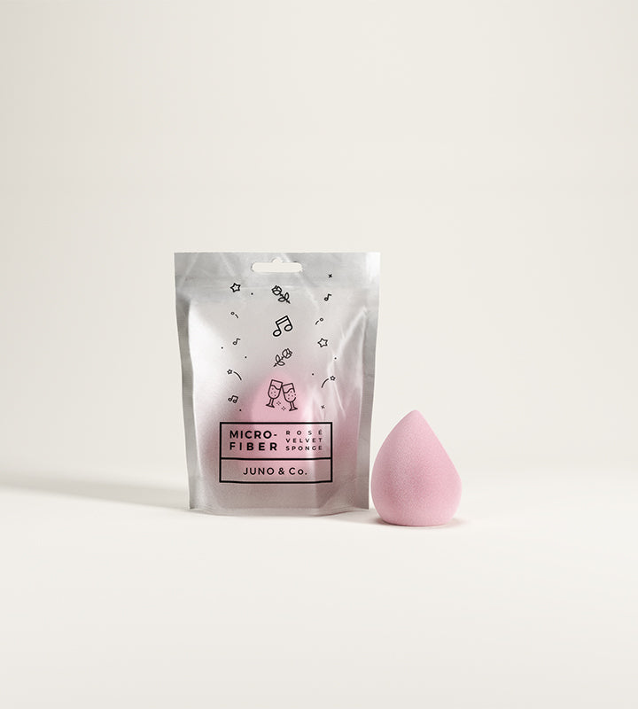 JUNOCO Microfiber Rosé Sponge -- 30% softer with a pretty pink twist